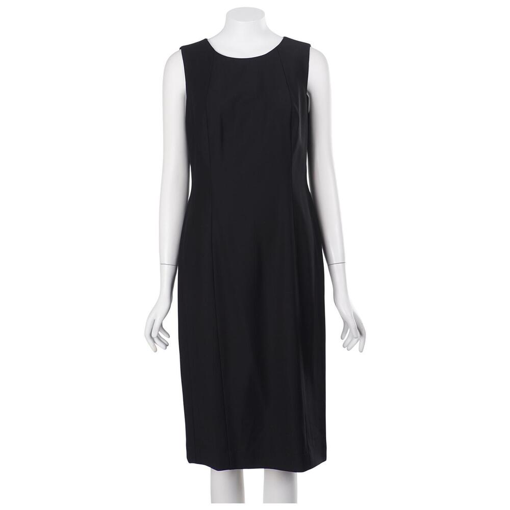NWT TALBOTS Dress Size 6 Black Wool Blend Sheath Sleeveless Classic Career